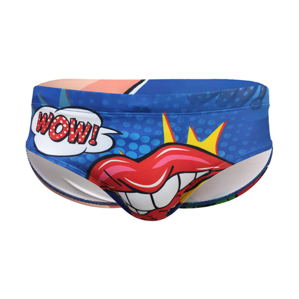 Men's Printed Sexy Lips Swim Briefs Bikini Low Waist Beach Quick-drying Briefs Men's Printed Sexy Lips Swim Briefs Bikini Low Waist Beach Quick-drying Briefs