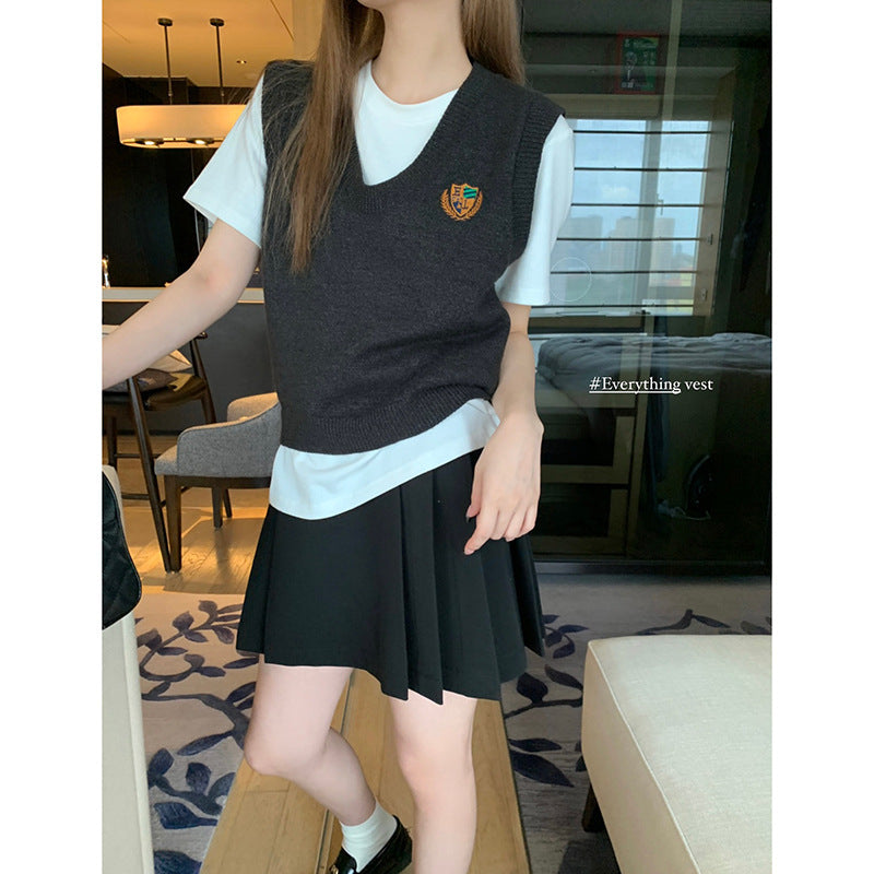 Preppy Style Pleated High Waist Slimming A- Line Skirt Preppy Style Pleated High Waist Slimming A- Line Skirt