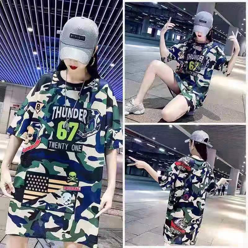 Short Sleeved Loose Fitting Oversized Summer Breathable T-shirt Dress