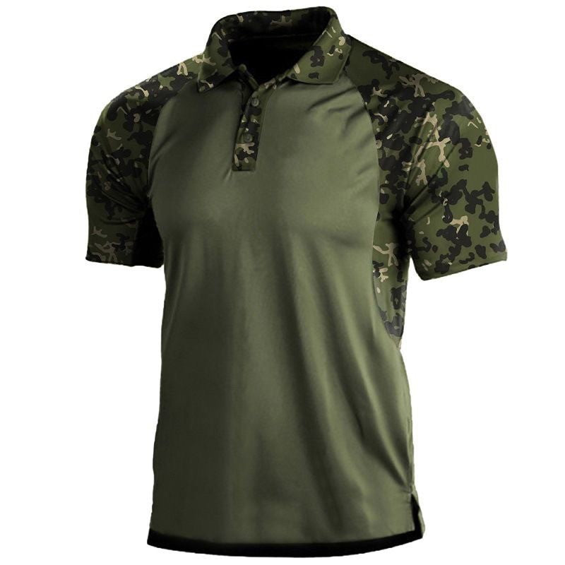 Polo Shirt Lapel Zipper Short-sleeved T-shirt Men Polo Shirt Lapel Zipper Short-sleeved T-shirt Men