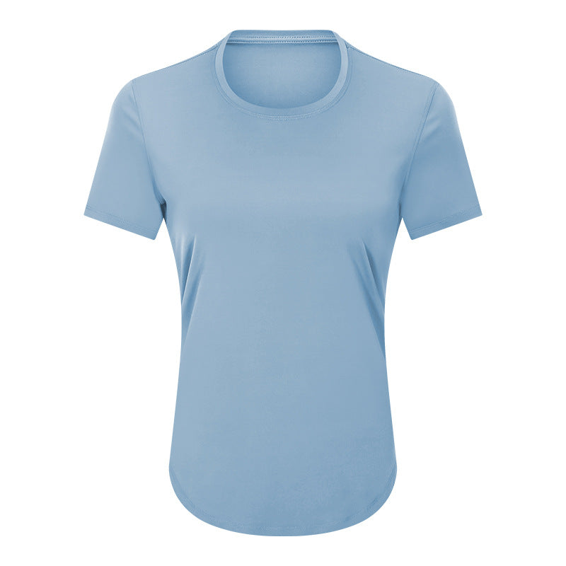 Simple Loose Brushed Yoga Ladies Short Sleeves