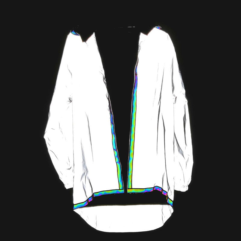 Men Jacket Hip Hop Windbreaker  Reflective Jacket
