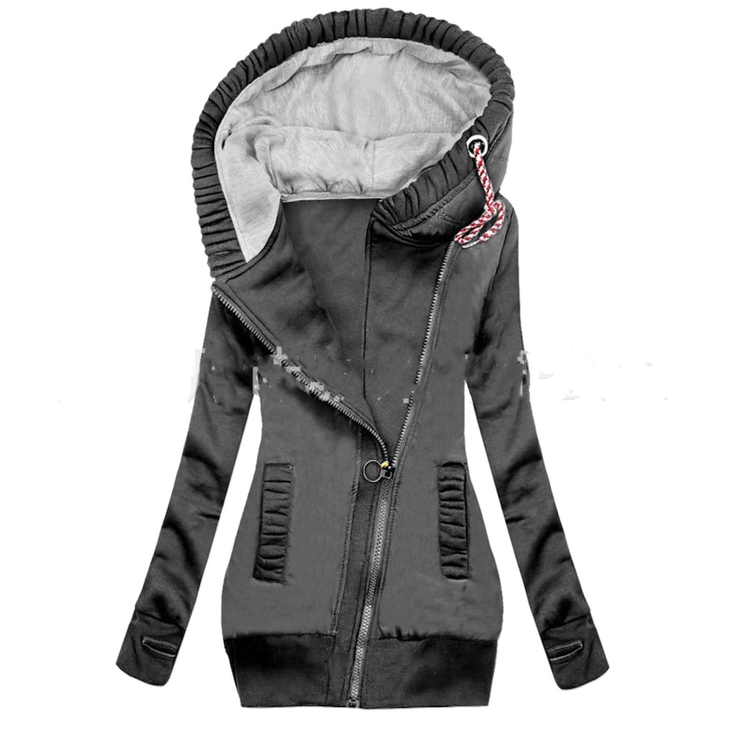 Medium - length slim trench coat for versatile women