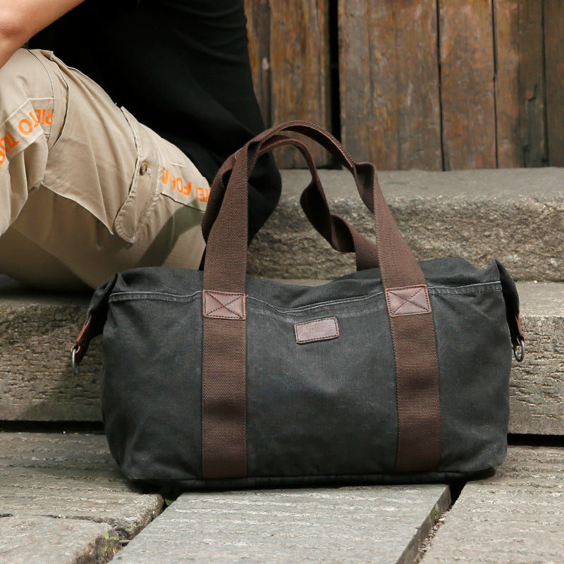 Canvas travel bag large capacity outdoor handbag for men