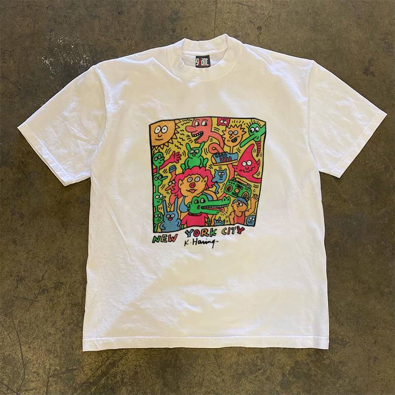 American Retro Design Sense Niche Short Sleeves