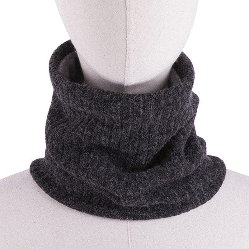 Hooded Knitted Scarf For Men And Women To Keep Warm And All-match Woolen Scarf