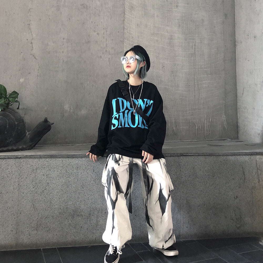 Long sleeve apricot sweater men and women T-shirt