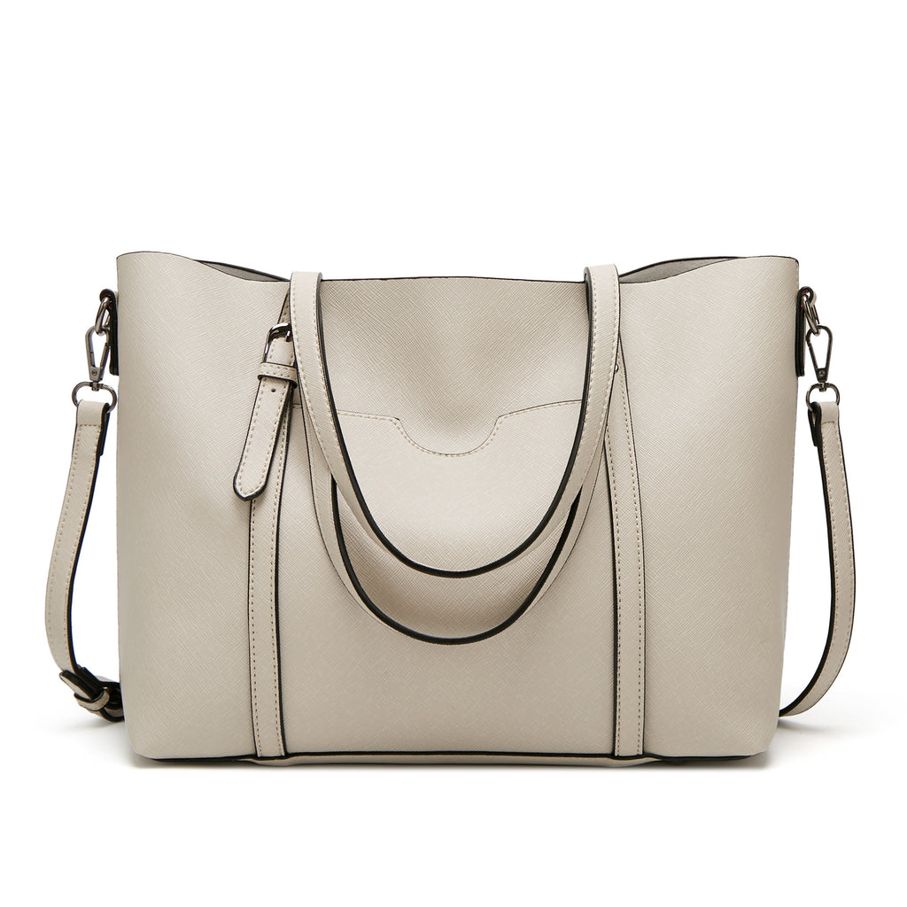 Cross pattern shoulder bag tote bag