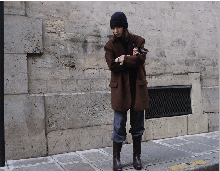 Oversized wool blazer