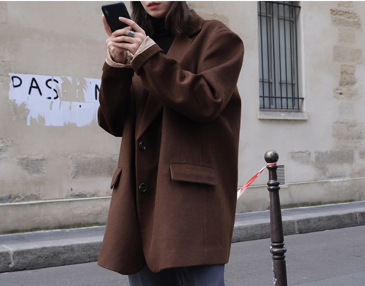 Oversized wool blazer