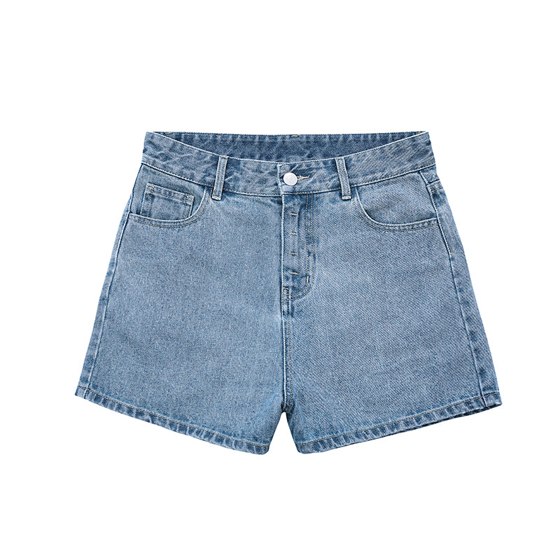 Wild cotton casual loose new men and women couple models denim shorts
