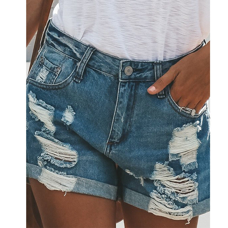 Women denim shorts ripped Women denim shorts ripped