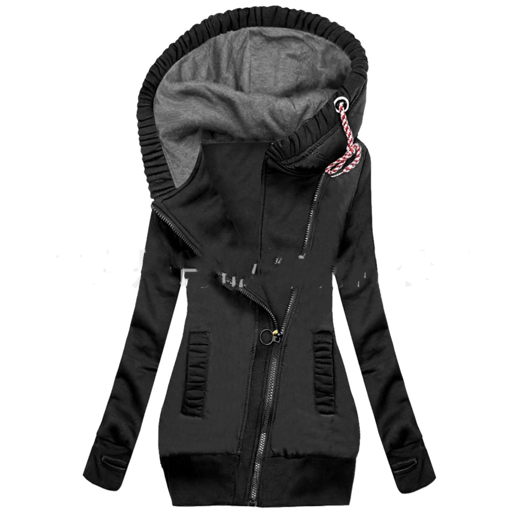 Medium - length slim trench coat for versatile women