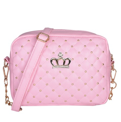 Women PU Crossbody Rivet Chain Shoulder Bag