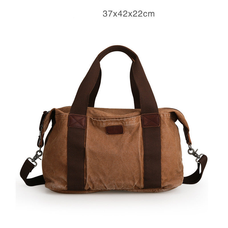 Canvas travel bag large capacity outdoor handbag for men