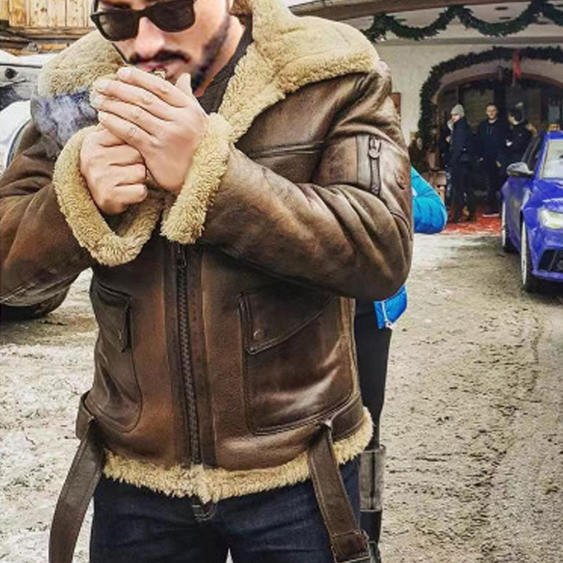 Fashion Simple Large Size Fur Personality Coat Men