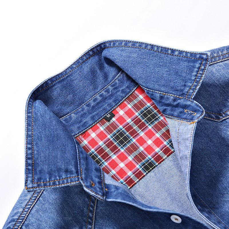 Denim Shirt Men Cotton Jeans Shirt Fashion Autumn Slim Long Sleeve Cowboy Shirt Stylish Wash Slim Tops Asian Size 3XL Denim Shirt Men Cotton Jeans Shirt Fashion Autumn Slim Long Sleeve Cowboy Shirt Stylish Wash Slim Tops Asian Size 3XL