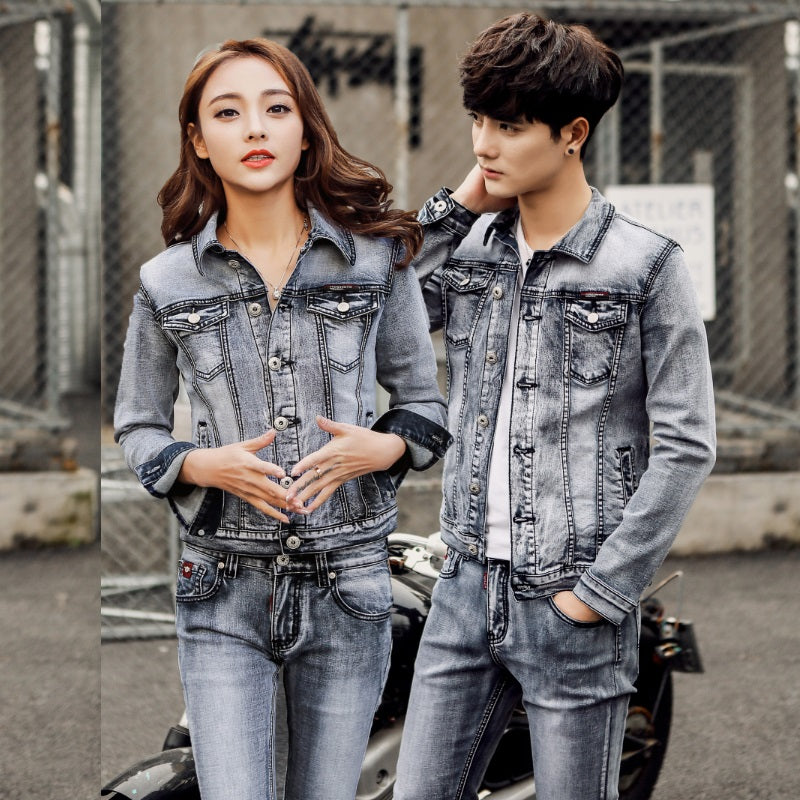 Slim fit Denim Jacket Men And Women Couple Jacket