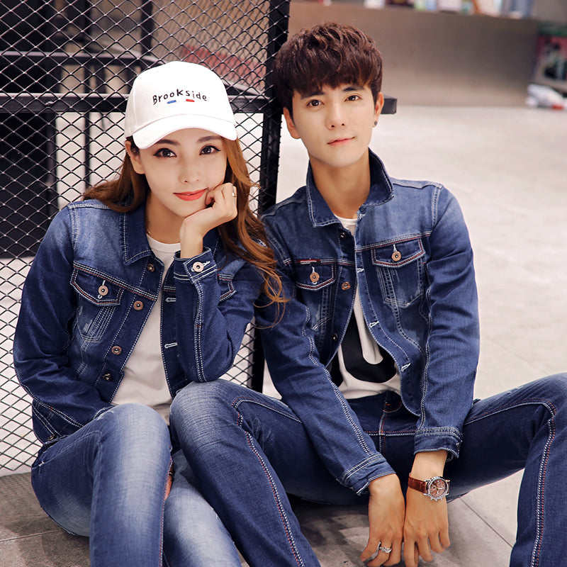 Slim fit Denim Jacket Men And Women Couple Jacket