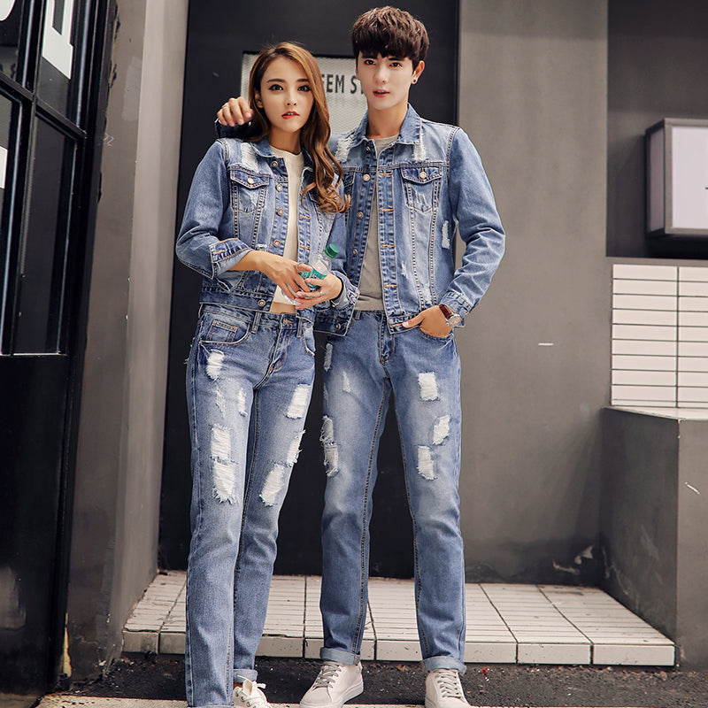 Slim fit Denim Jacket Men And Women Couple Jacket