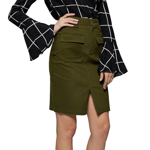 Fashion Summer Women Denim Pencil Skirt High Waist