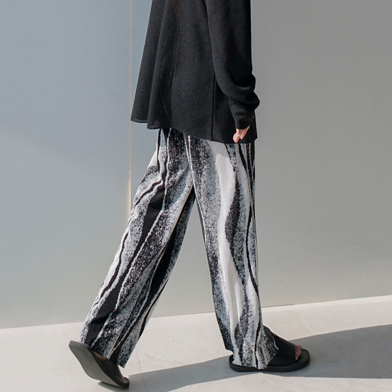 Straight Pants Drape Chic Loose Casual Trousers Korean Style Trendy Wide-Leg Pants Men