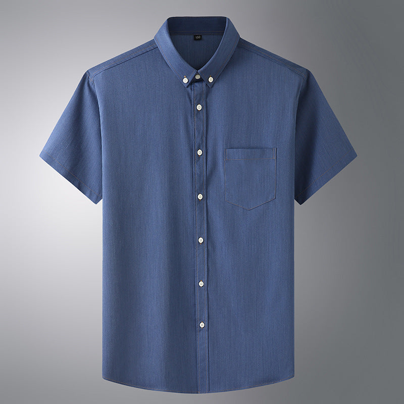 Imitation Denim Business Casual Shirt Men Imitation Denim Business Casual Shirt Men