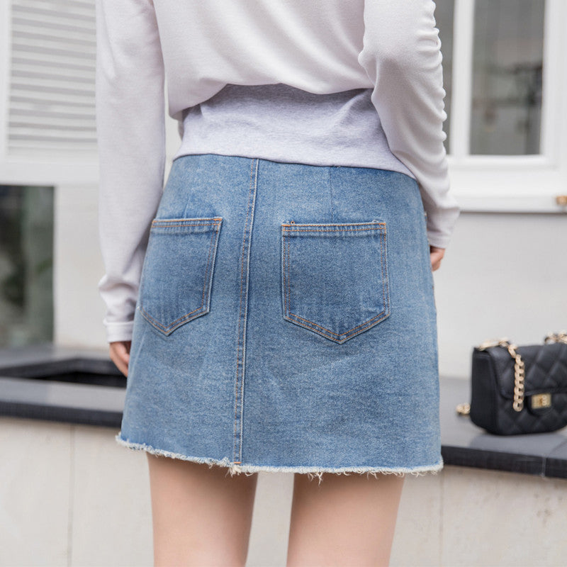 Lrregular Package Hip Denim Skirt Skirt For Pregnant Women