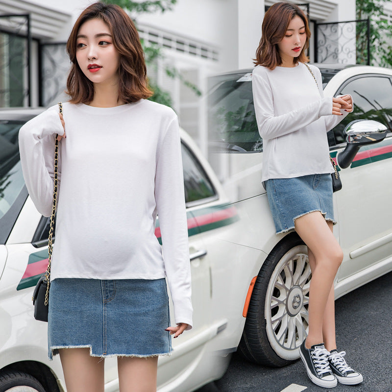 Lrregular Package Hip Denim Skirt Skirt For Pregnant Women