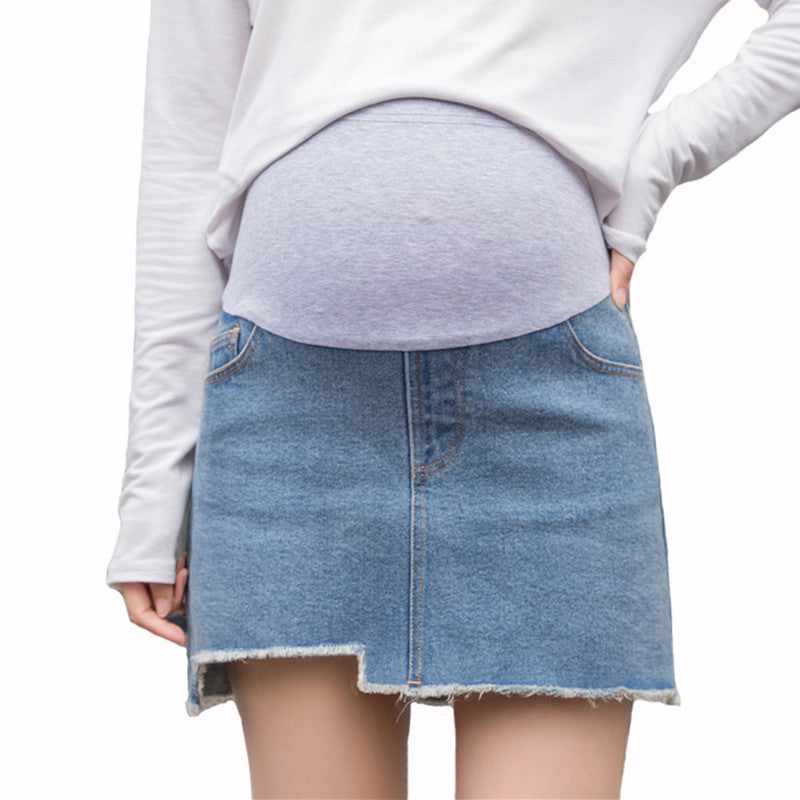 Lrregular Package Hip Denim Skirt Skirt For Pregnant Women