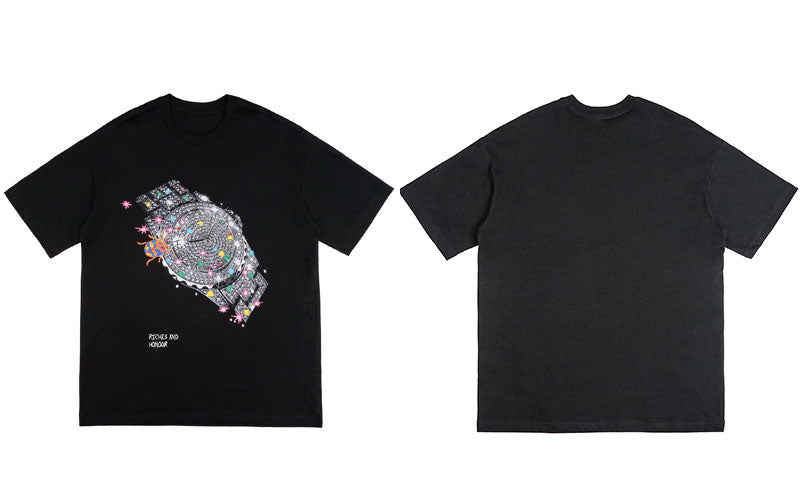 Watch Print Short-sleeved T-shirt Men