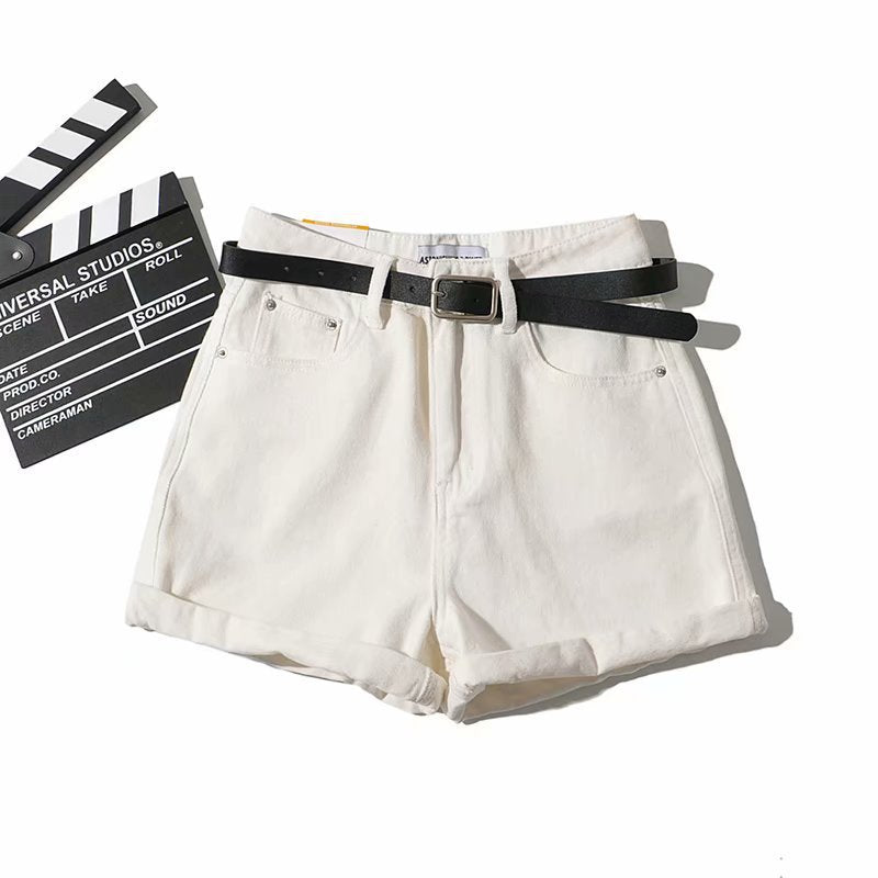 Summer New Denim Shorts Sexy Bag Hip Curled Denim Hot Pants