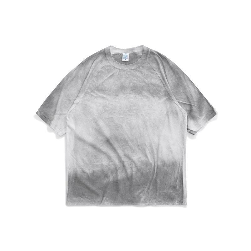 Ruffled haze loose short-sleeved T-shirt men