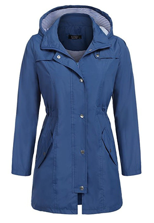 Hooded trench coat