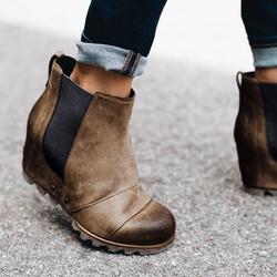 Europe and America Wedge heel Martin boots