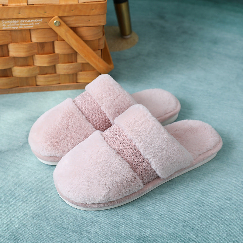 Slipper Opening Indoor Cotton Slipper Women's Thick Sole
