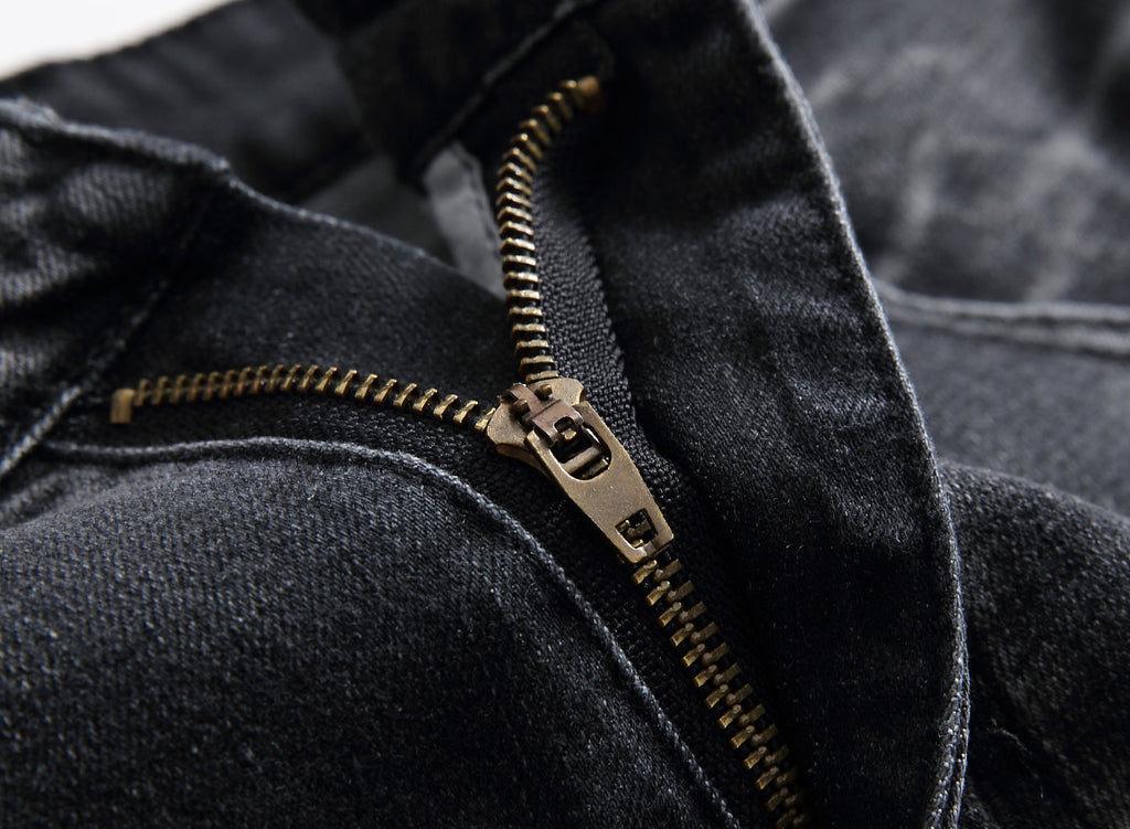 Denim Stretch Ripped Slim Denim Shorts