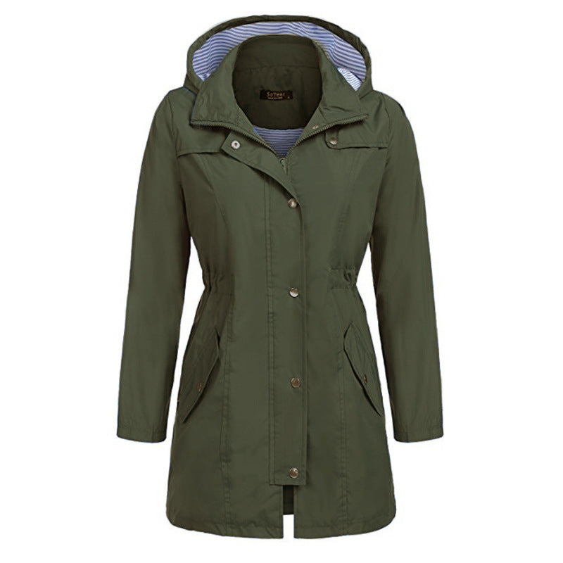 Hooded trench coat