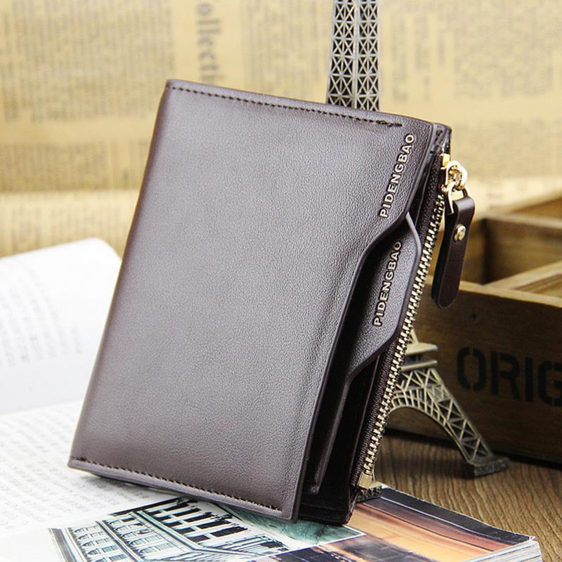 New wallet men short section wallet cross section men's vertical card package driver's license package