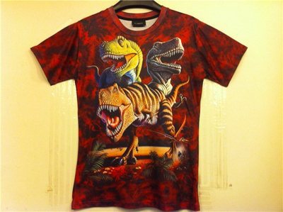 Patterned 3D short-sleeved t-shirt men