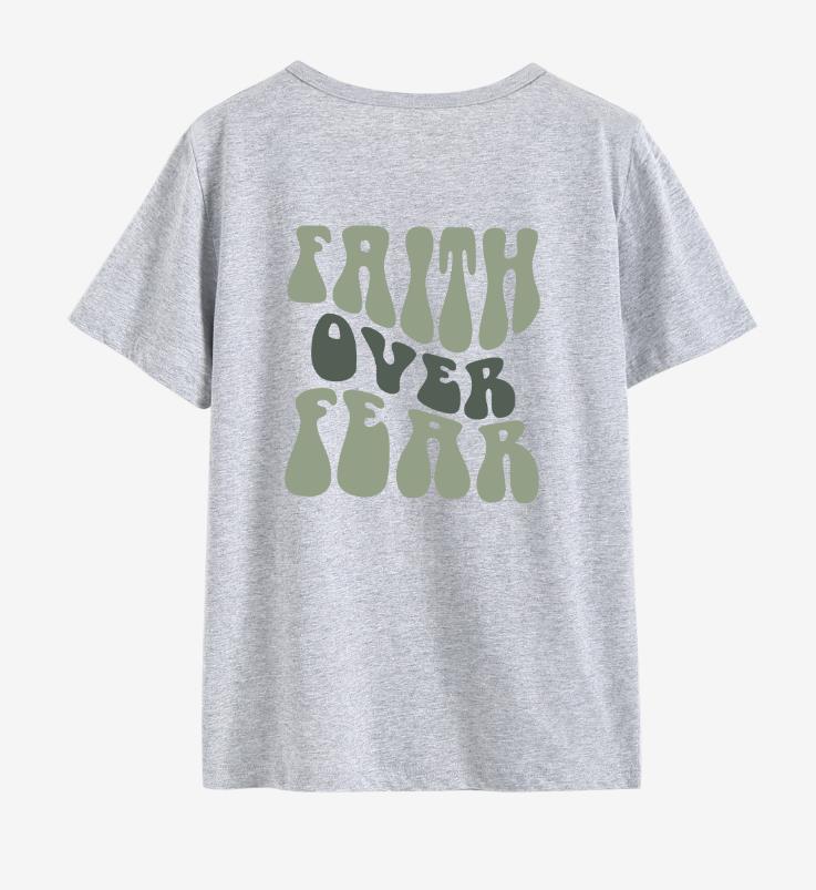 Women's Top Round Neck Slogan Printed Short Sleeves