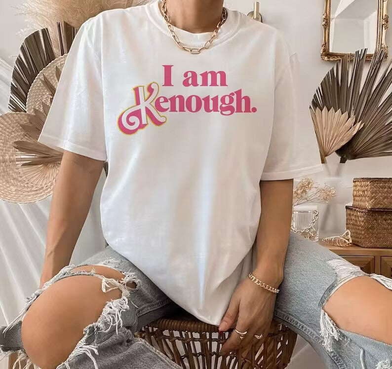Pink Letters European And American Style Personalized T-shirt Women's Printed Short Sleeve