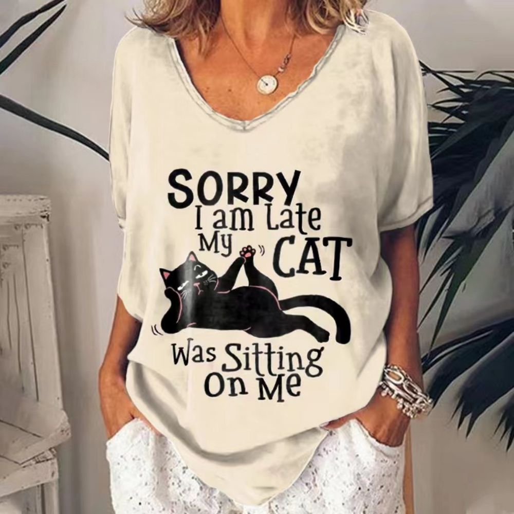 T-shirt Animal Print Casual Loose Street Trend