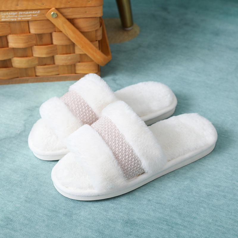 Slipper Opening Indoor Cotton Slipper Women's Thick Sole