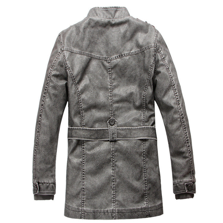 Men's leather trench coat Men's leather trench coat