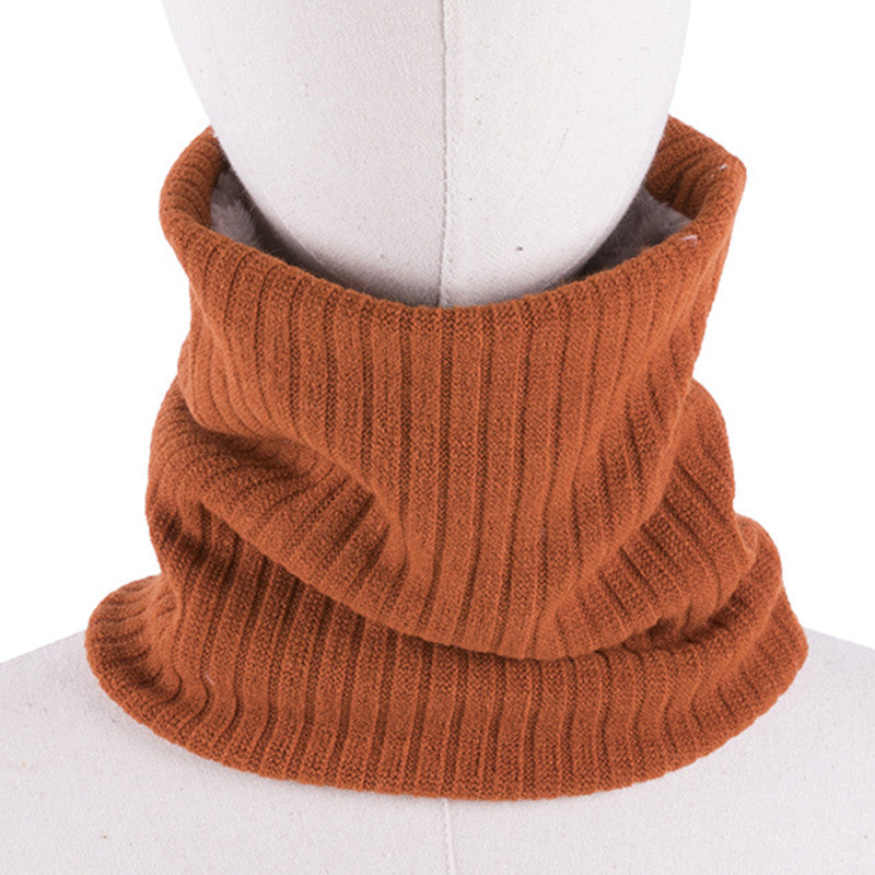 Hooded Knitted Scarf For Men And Women To Keep Warm And All-match Woolen Scarf
