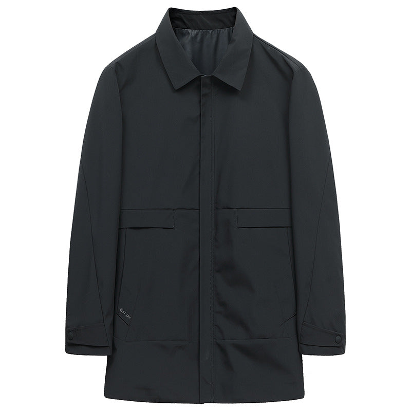 Lapel men's trench coat