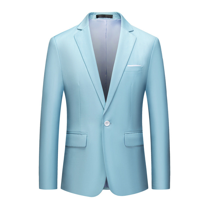 Men's one-button slimming blazer jacket