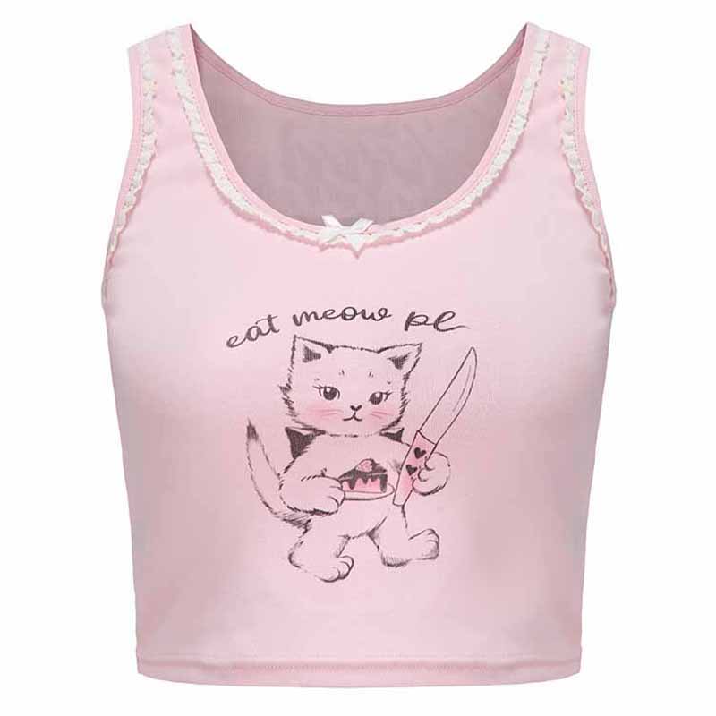 Cat Sling Female Summer Outside Wear Vest Sleeveless Cat Sling Female Summer Outside Wear Vest Sleeveless