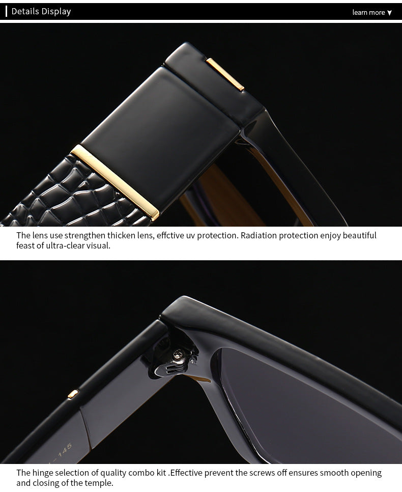 Fashion Catwalk Square Frame Butterfly Sunglasses For Men